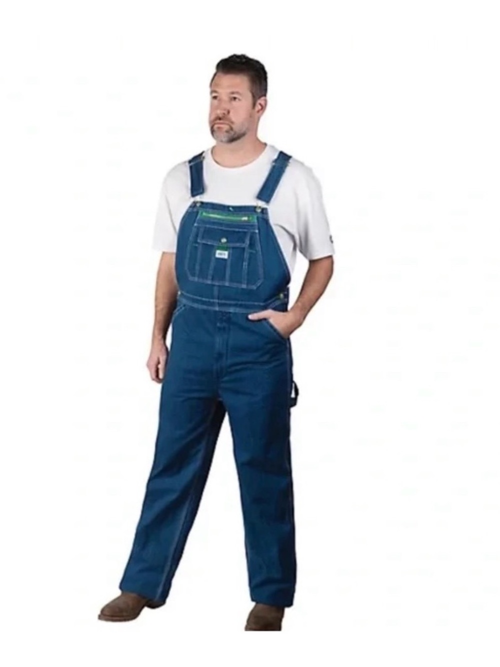 Vintage Liberty Classic Blue Denim Men’s  Bib Overalls Workwear Carpenter 48X30